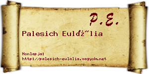 Palesich Eulália névjegykártya